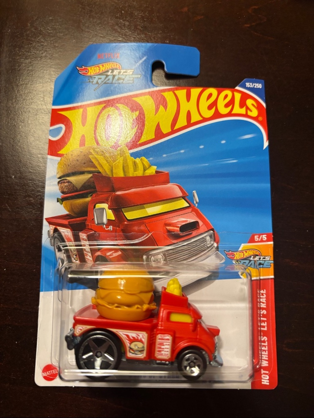 Kids Toy Red Burger Truck - Collectible Die-Cast Vehicle